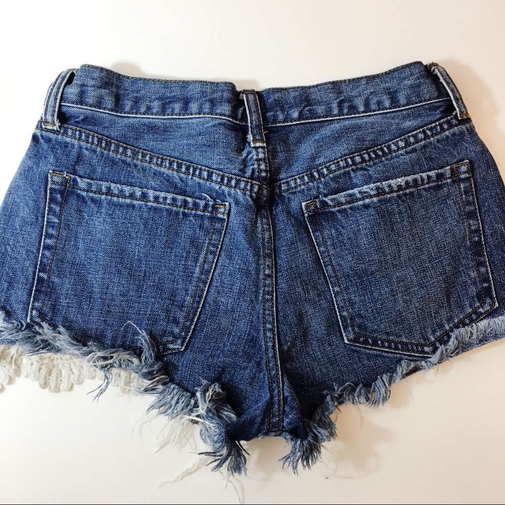 Free People | Daisy Inset Denim Cutoff Shorts - Picture 4 of 7